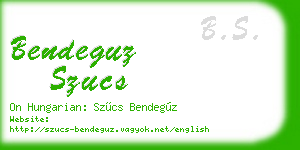 bendeguz szucs business card